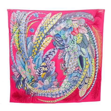 hermes plumes en fete scarf|HERMES Silk Plumes En Fete Scarf 90 Blanc Jaune Mauve .